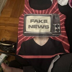 Black and Pink One Piece Swimsuit with Bold Design